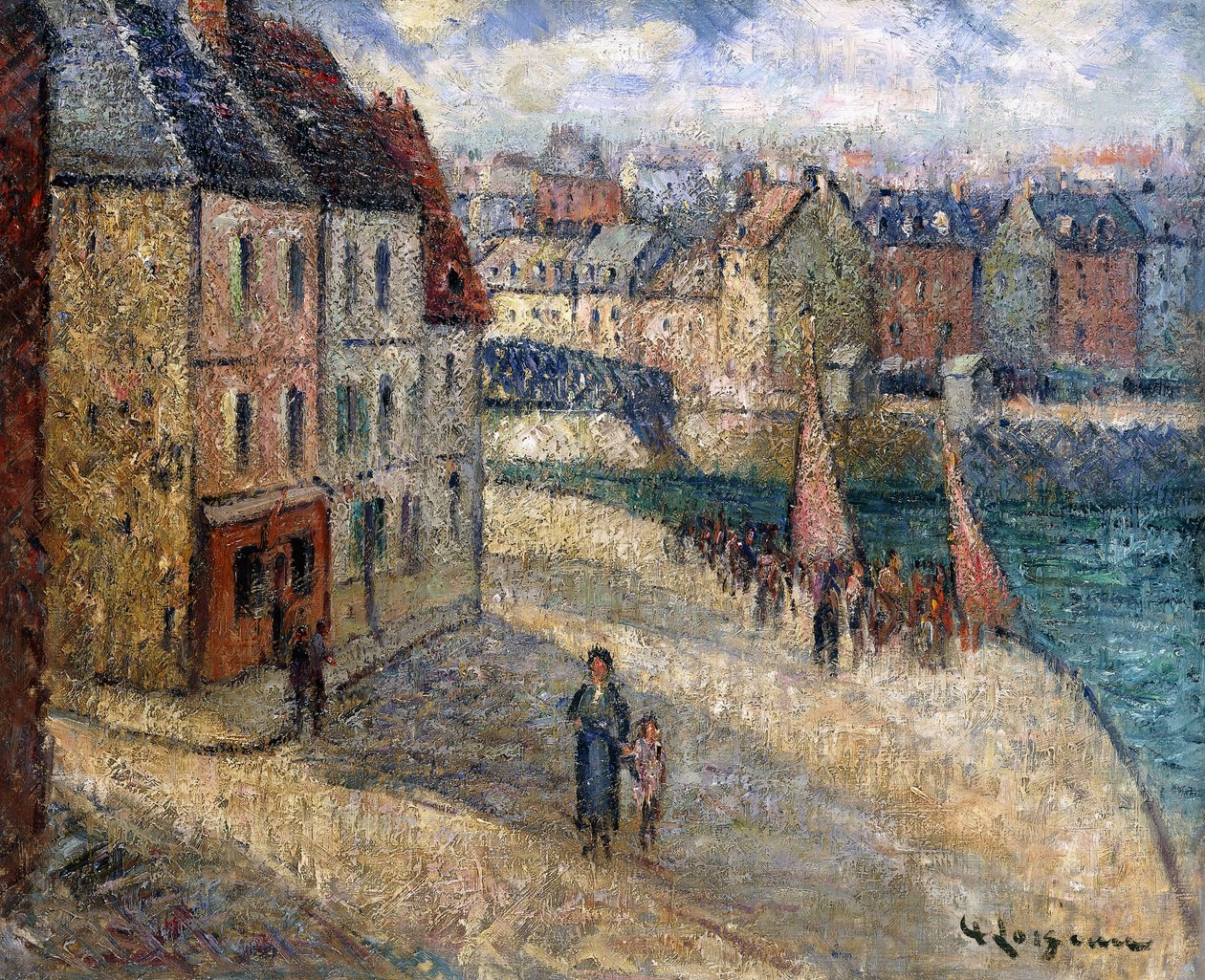 Havn i Dieppe, af Gustave Loiseau