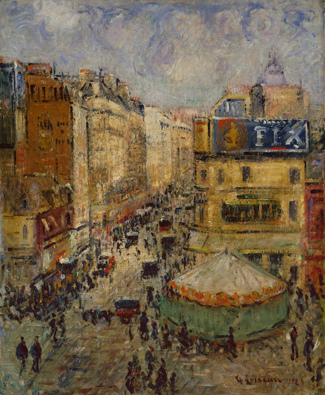 Rue de Clignancourt, Paris af Gustave Loiseau