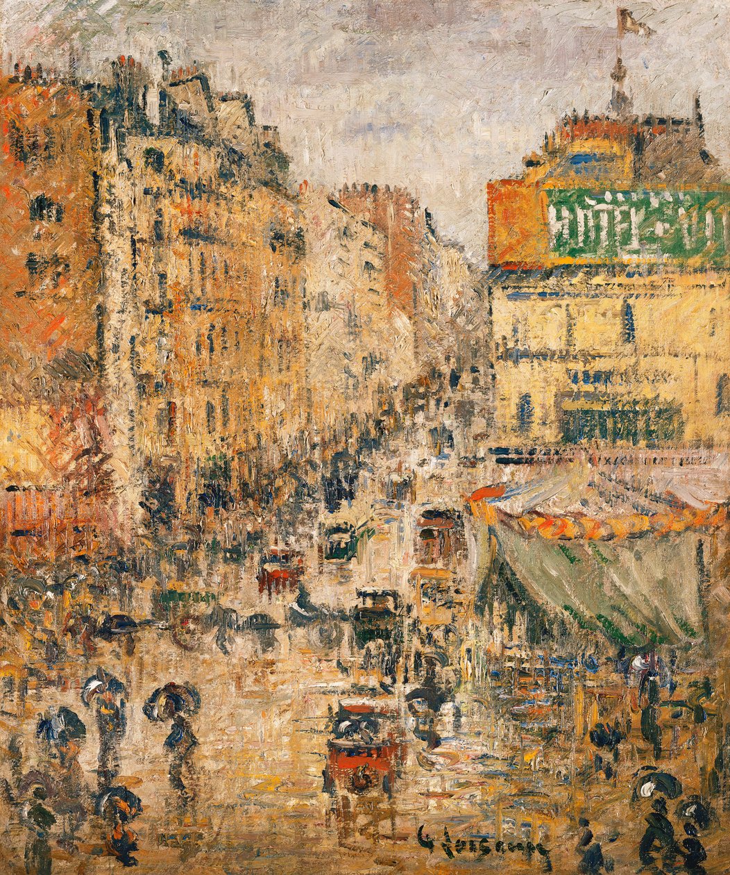 Rue de Clignancourt, Paris, ca. 1924 af Gustave Loiseau