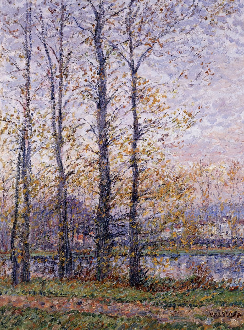 The Banks of the Oise ved Precy; Les Bords de l"Oise a Precy, af Gustave Loiseau