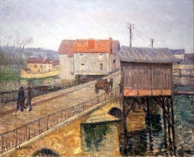 The Bridge at Moret (olie på lærred) af Gustave Loiseau