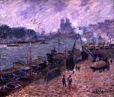 Henri IV-broen (olie på lærred) af Gustave Loiseau
