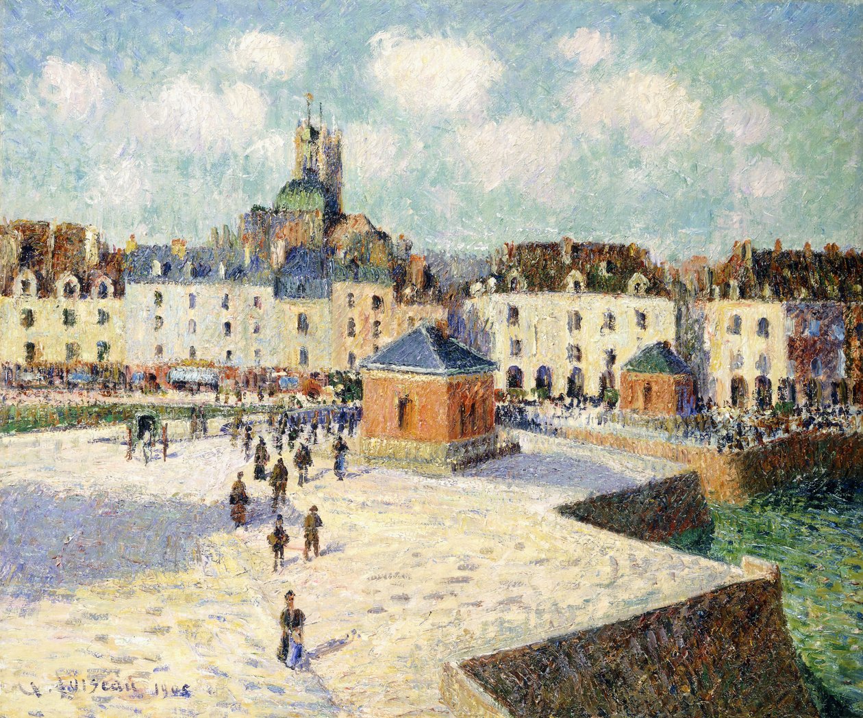 Kajen ved Dieppe i sollys, 1905 af Gustave Loiseau