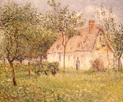 Det stråtækte sommerhus af Gustave Loiseau