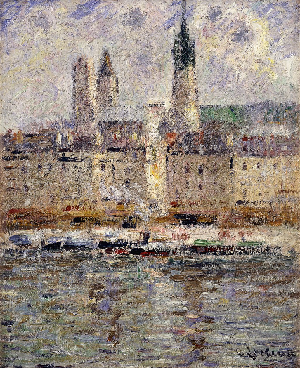 Udsigt over Rouen; Udsigt over Rouen, 1927 af Gustave Loiseau