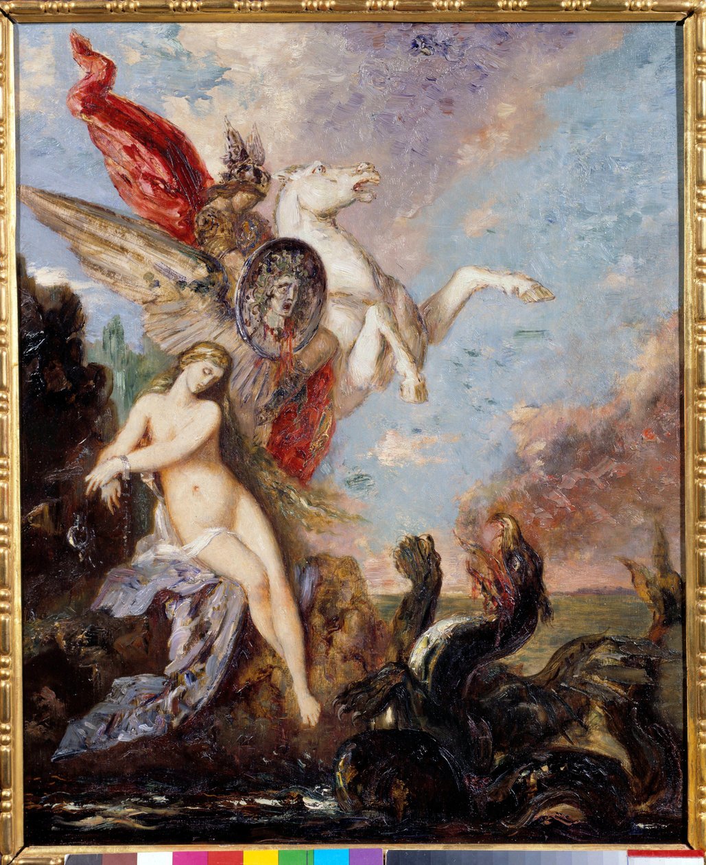 Andromede chainee to a rock er leveret af Persee Painting af Gustave Moreau (1826-1898) af Gustave Moreau