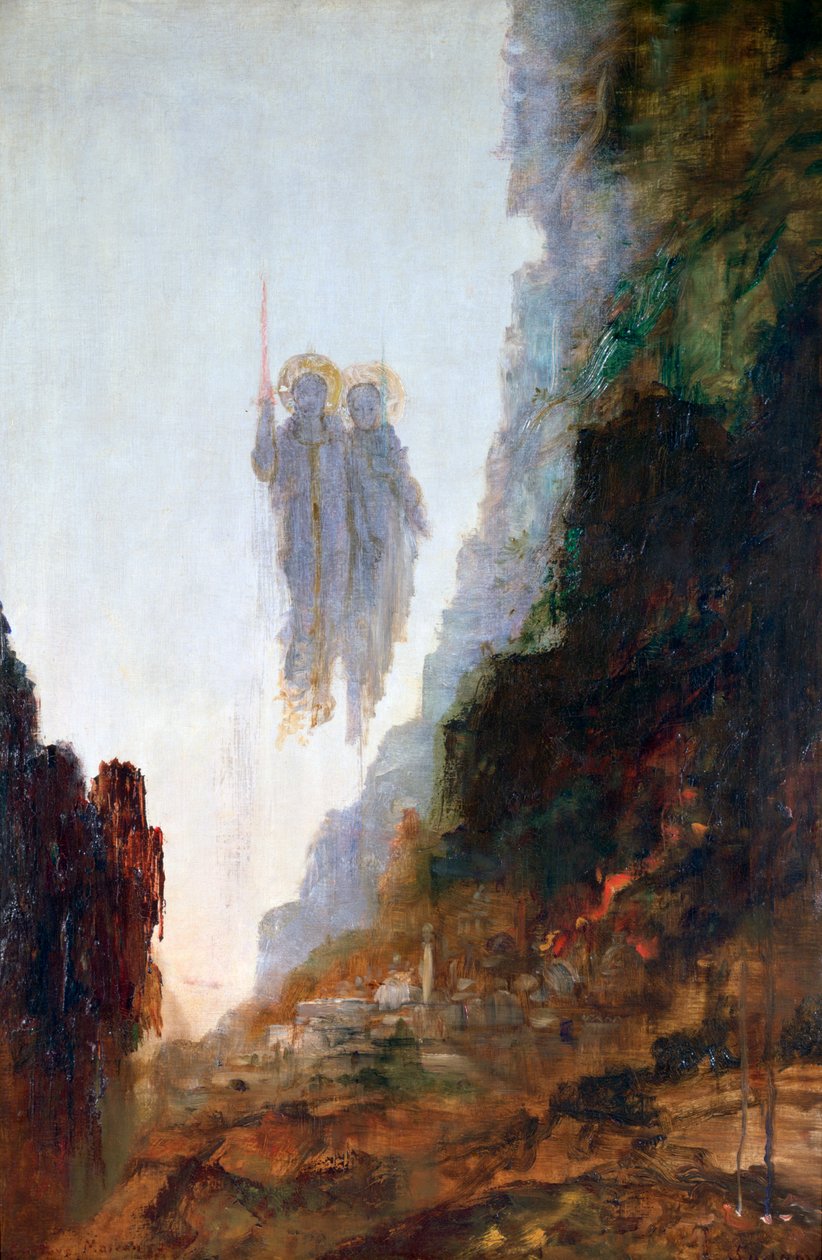 Engle fra Sodoma, c1846-1898 af Gustave Moreau