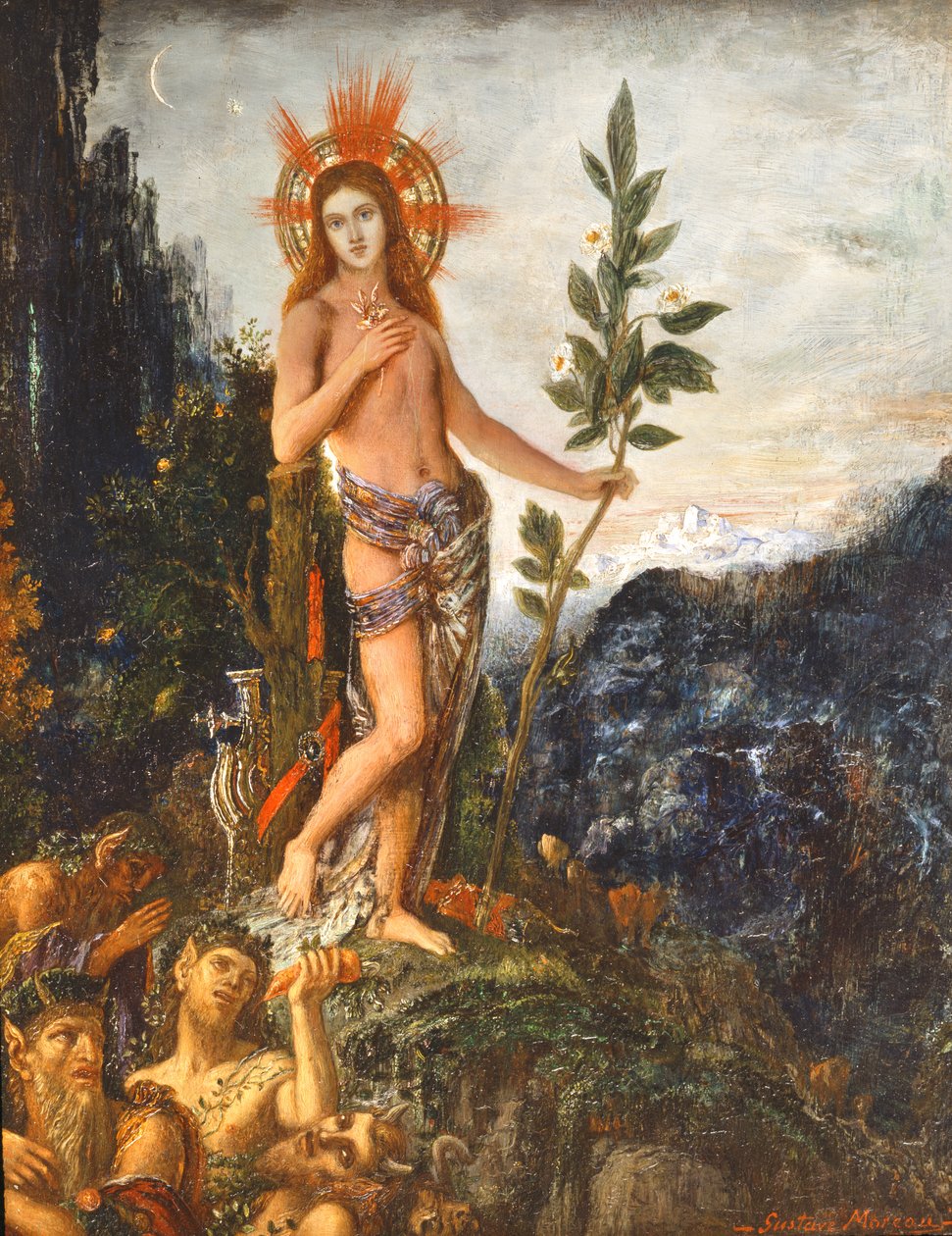Apollo modtager hyrdernes tilbud af Gustave Moreau