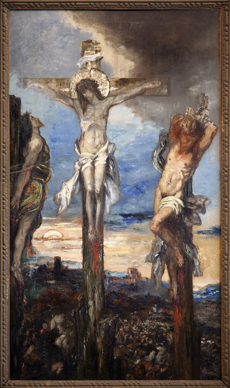 Kristus og de to tyve af Gustave Moreau
