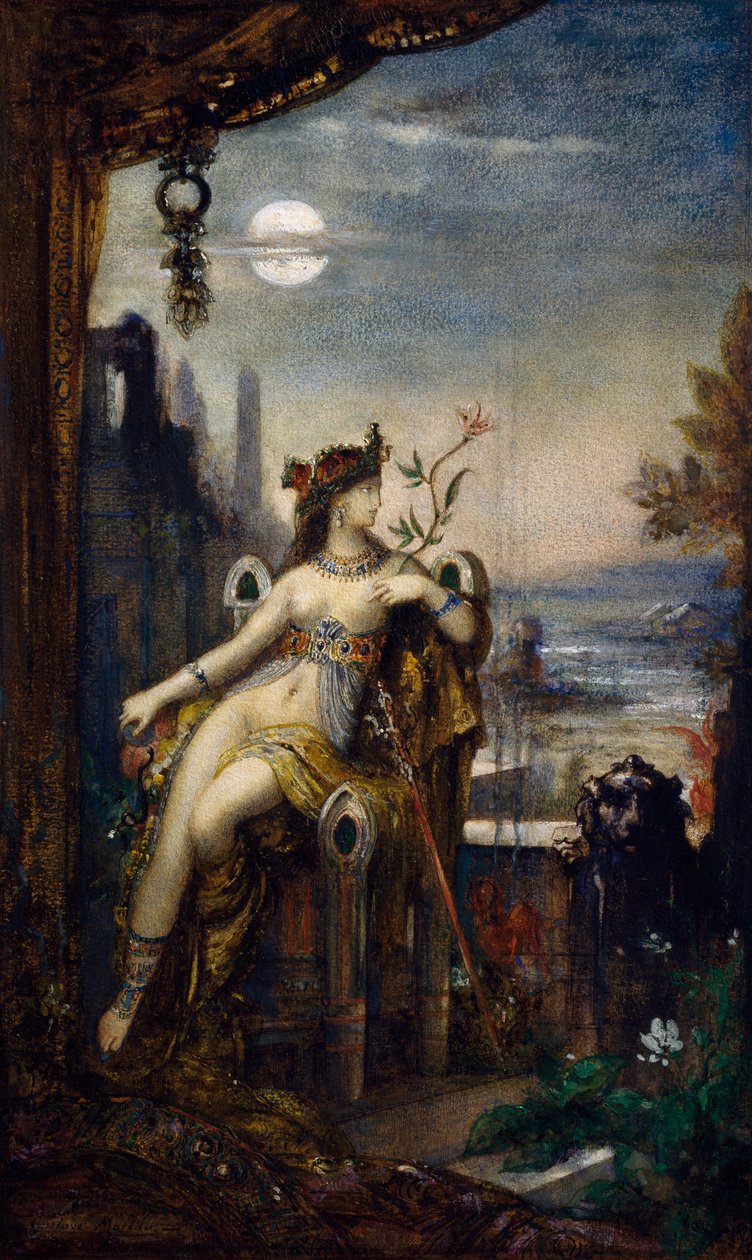 Cleopatra, af Gustave Moreau, akvarel af Gustave Moreau