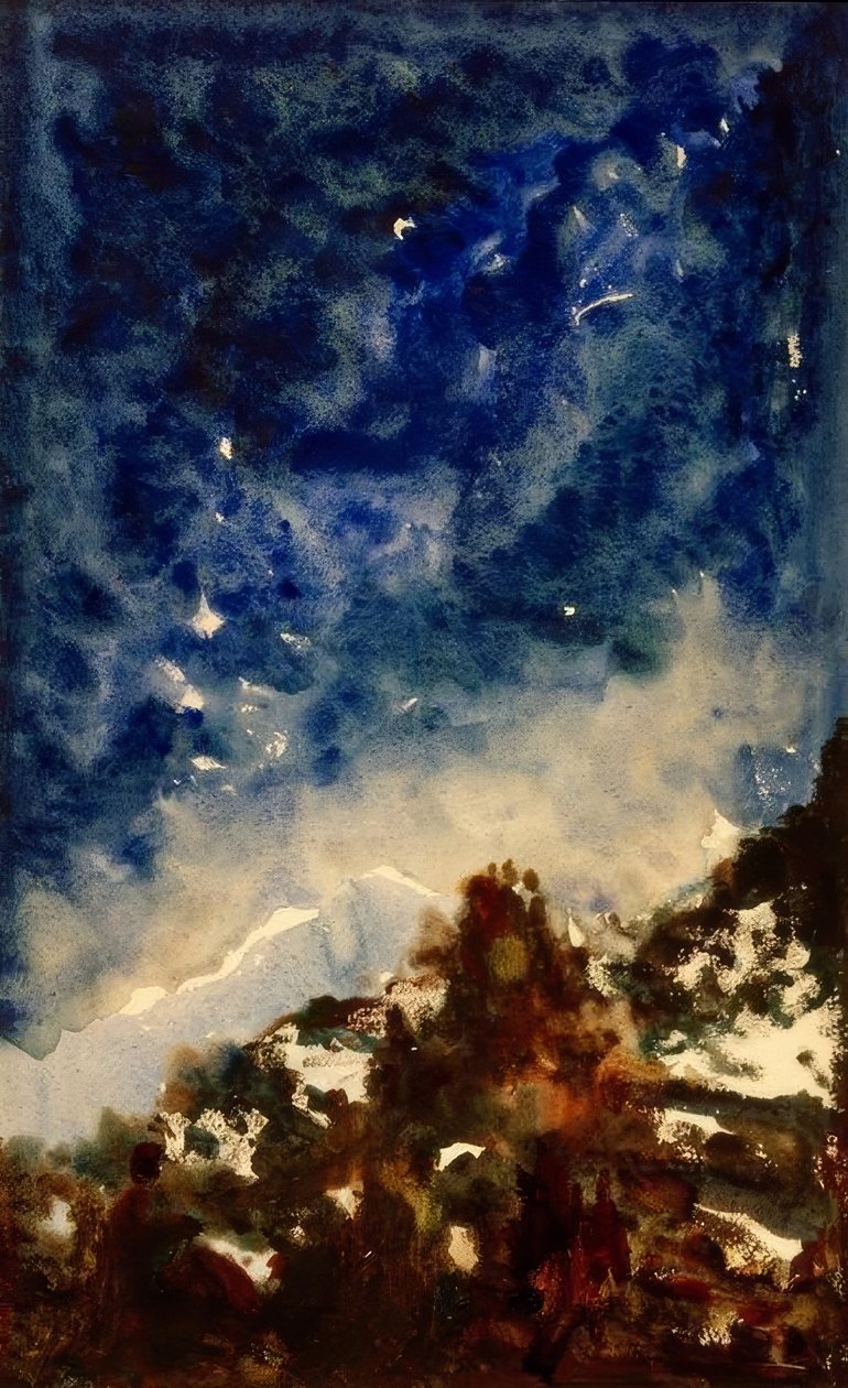Landskabsundersøgelse af Gustave Moreau