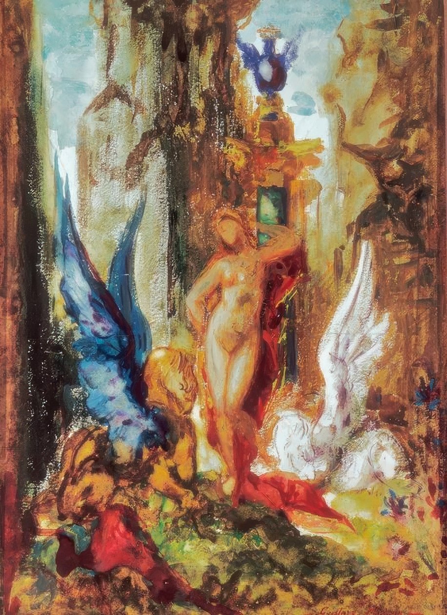Gebyr aux griffons af Gustave Moreau