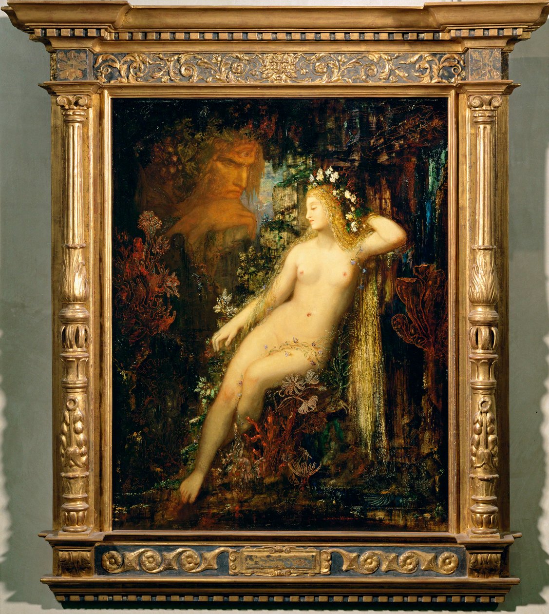 Nøgen kvinde (maleri på lærred) af Gustave Moreau