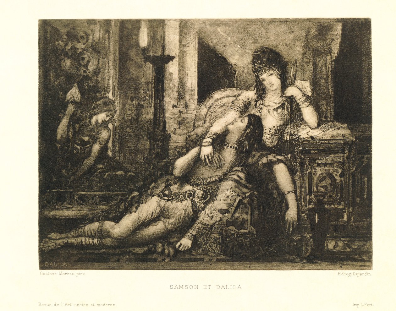 Frankrig, Paris, Samson og Delilah af Gustave Moreau (1826-1898), heliografi af Gustave Moreau