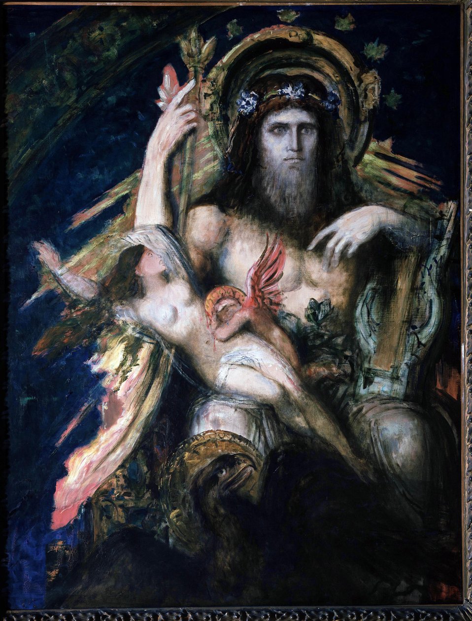 Jupiter (Zeus) og Semelé (sprængt) af Gustave Moreau. af Gustave Moreau