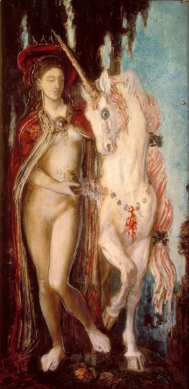 Enhjørningen af Gustave Moreau