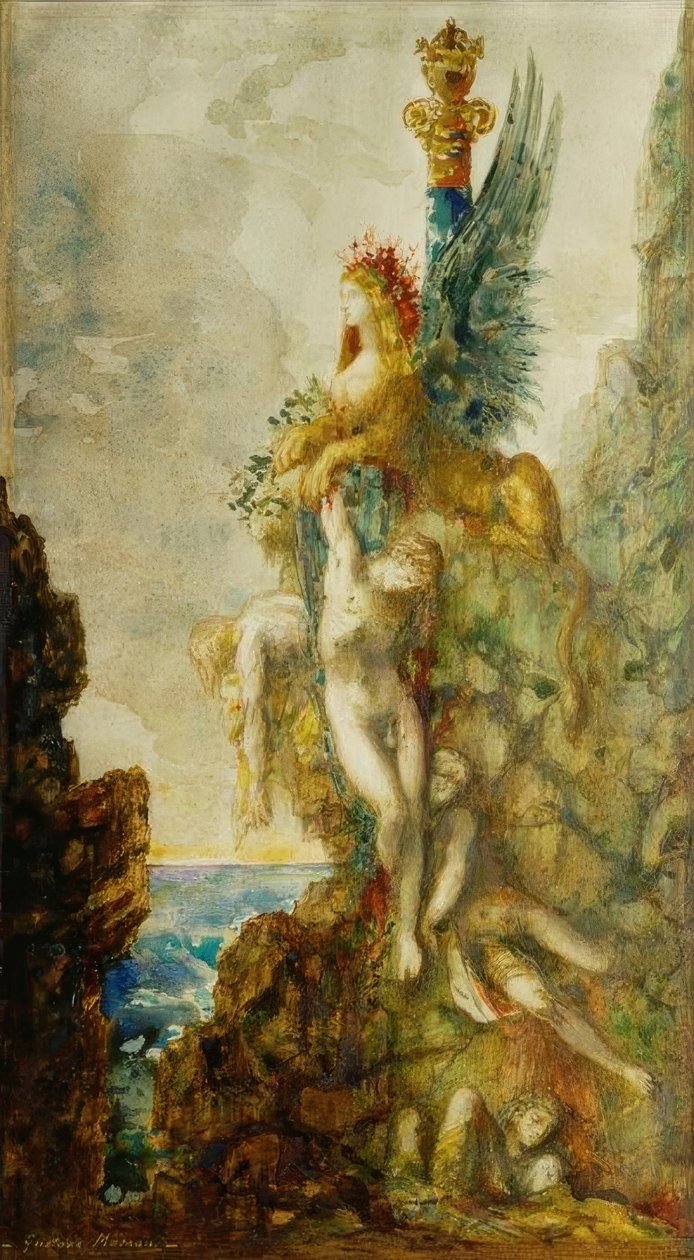 Sfinxen (vinder) af Gustave Moreau