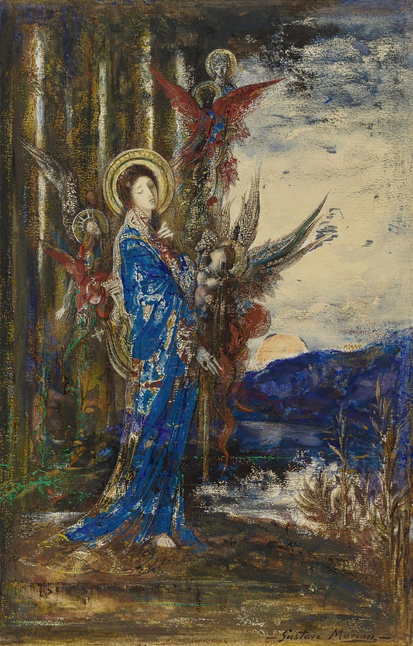 ""beviserne"" Akvarel af Gustave Moreau (1826-1898) Privat samling af Gustave Moreau
