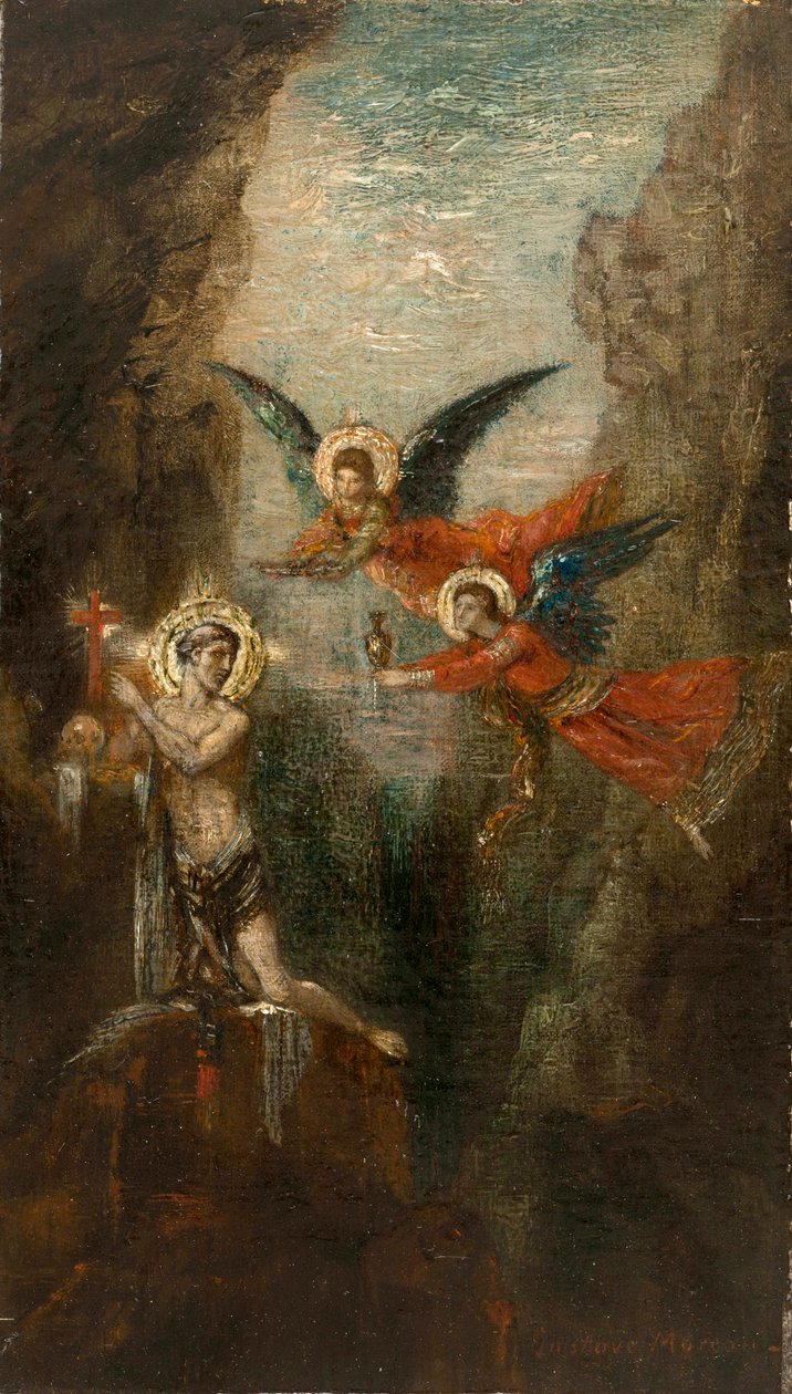 Moreau - En helgen i ørkenen, ca. 1879 af Gustave Moreau