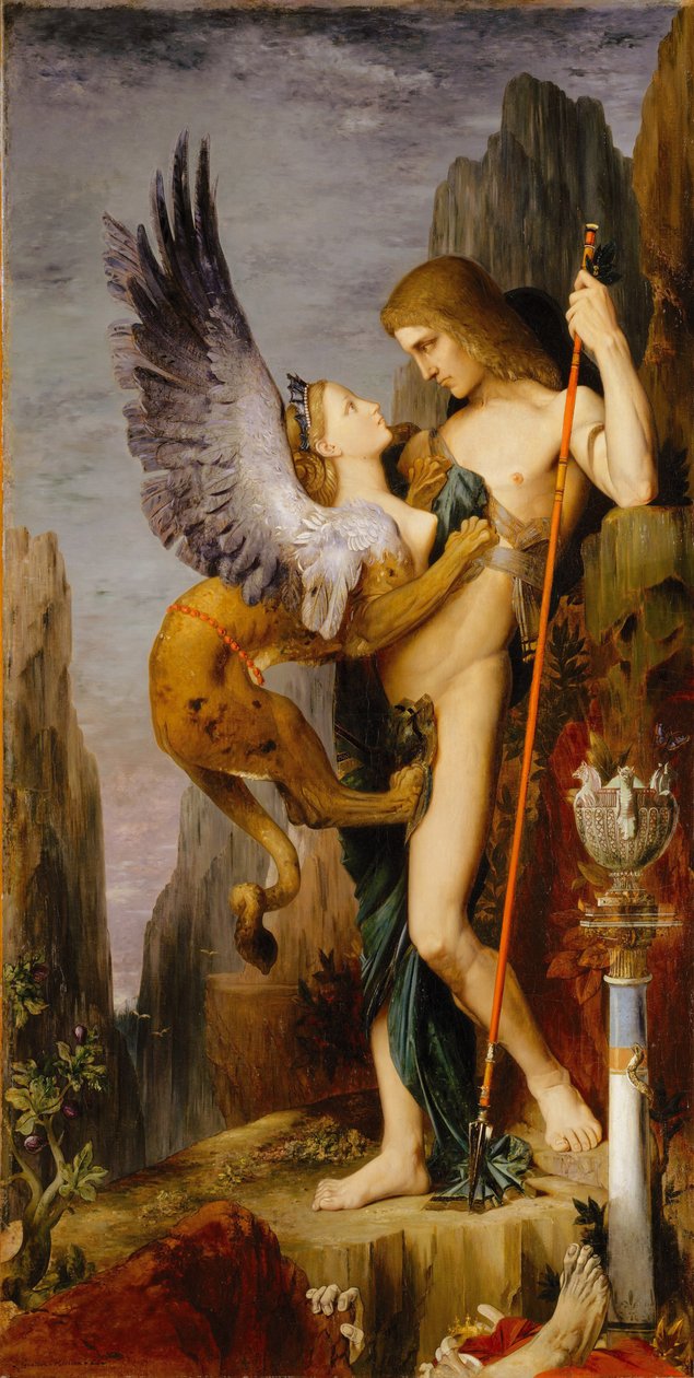 Ødipus og sfinxen af Gustave Moreau