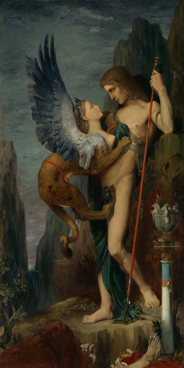 Ødipus og sfinxen, 1864. af Gustave Moreau
