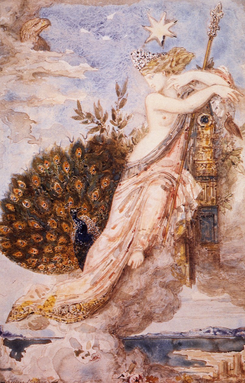 Påfugl klager til Juno, af Gustave Moreau (1826-1898) af Gustave Moreau
