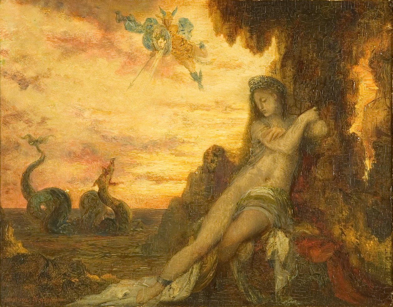 Perseus og Andromeda, ca. 1870 (olie på panel) af Gustave Moreau