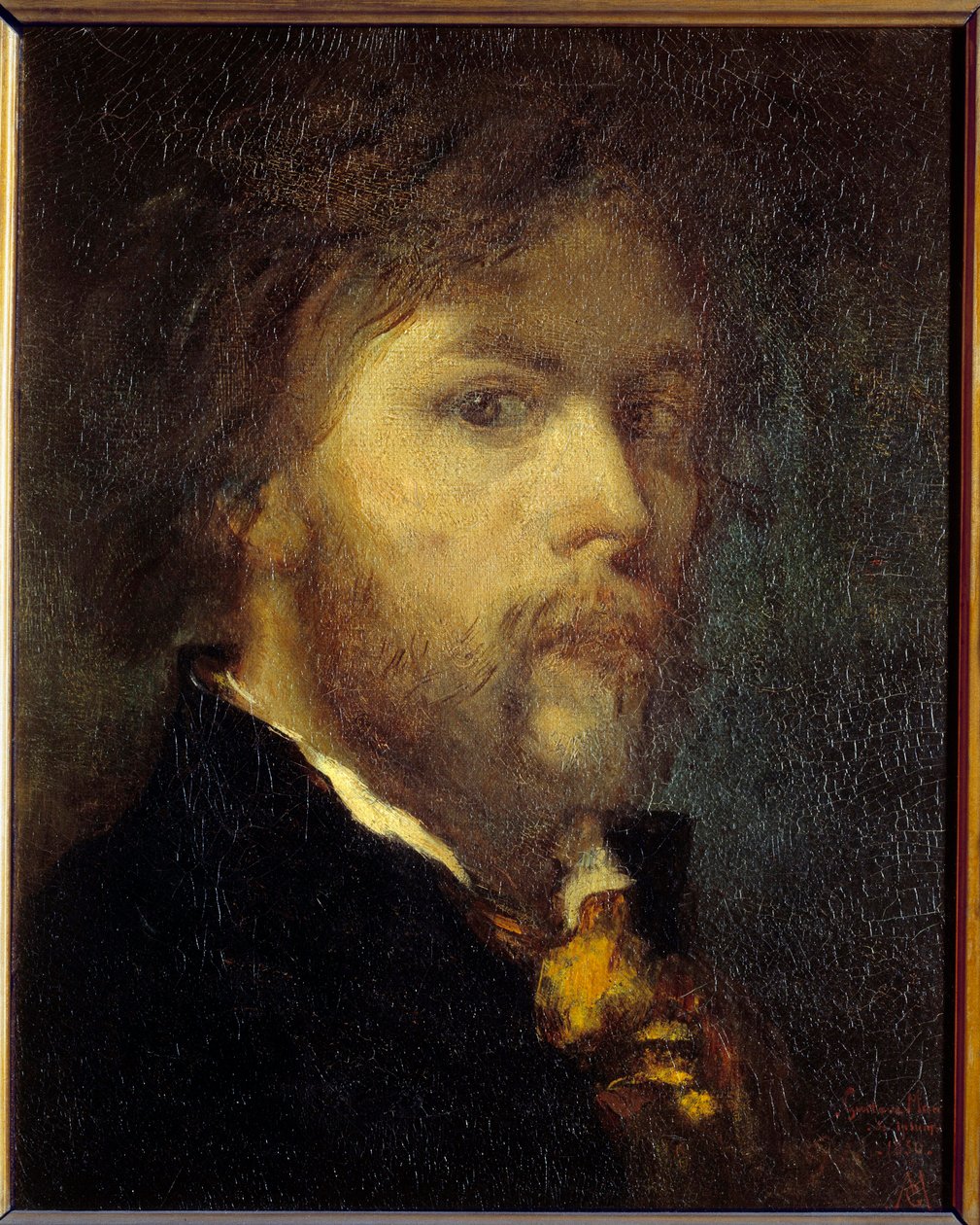 Selvportrætmaleri af Gustave Moreau (1826-1898) 1850 Paris, Musee Gustave Moreau af Gustave Moreau