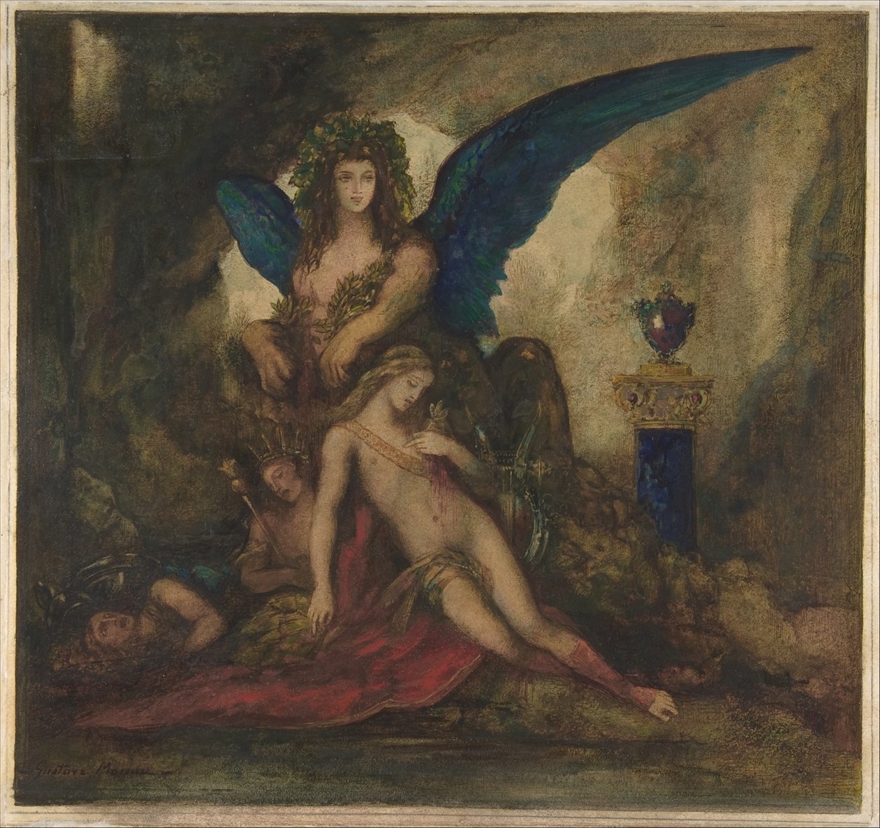 Sfinksen i en grotte (digter, konge og kriger) af Gustave Moreau