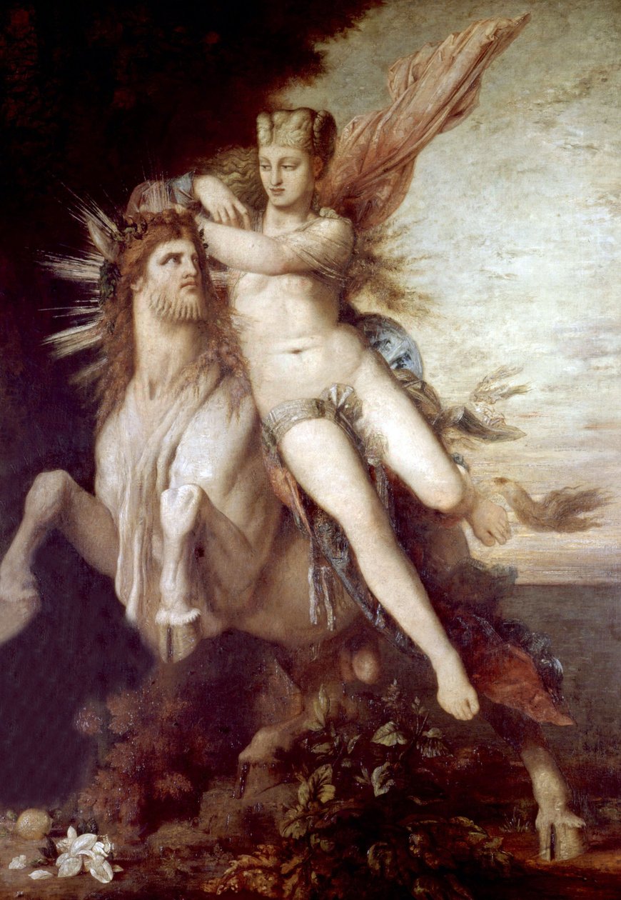 Europas voldtægt, ca. 1869 af Gustave Moreau