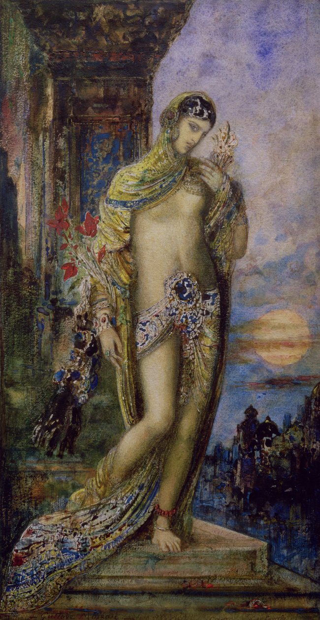 Højsangen: den sulammitiske jomfru (akvarel) (for detaljer se 83721) af Gustave Moreau