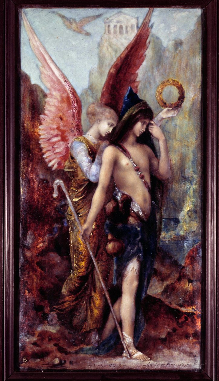 Stemmernes maleri af Gustave Moreau (1826-1898) Før 1889. Paris, Arts Decoratifs - Stemmerne. Maleri af Gustave Moreau (1826-1898) Før 1889. Dekorativ kunst, Paris af Gustave Moreau