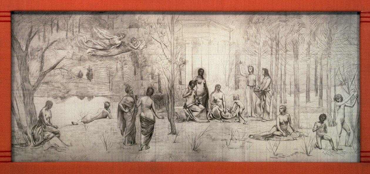 Art Nouveau-ramme til Pierre Puvis de Chavannes