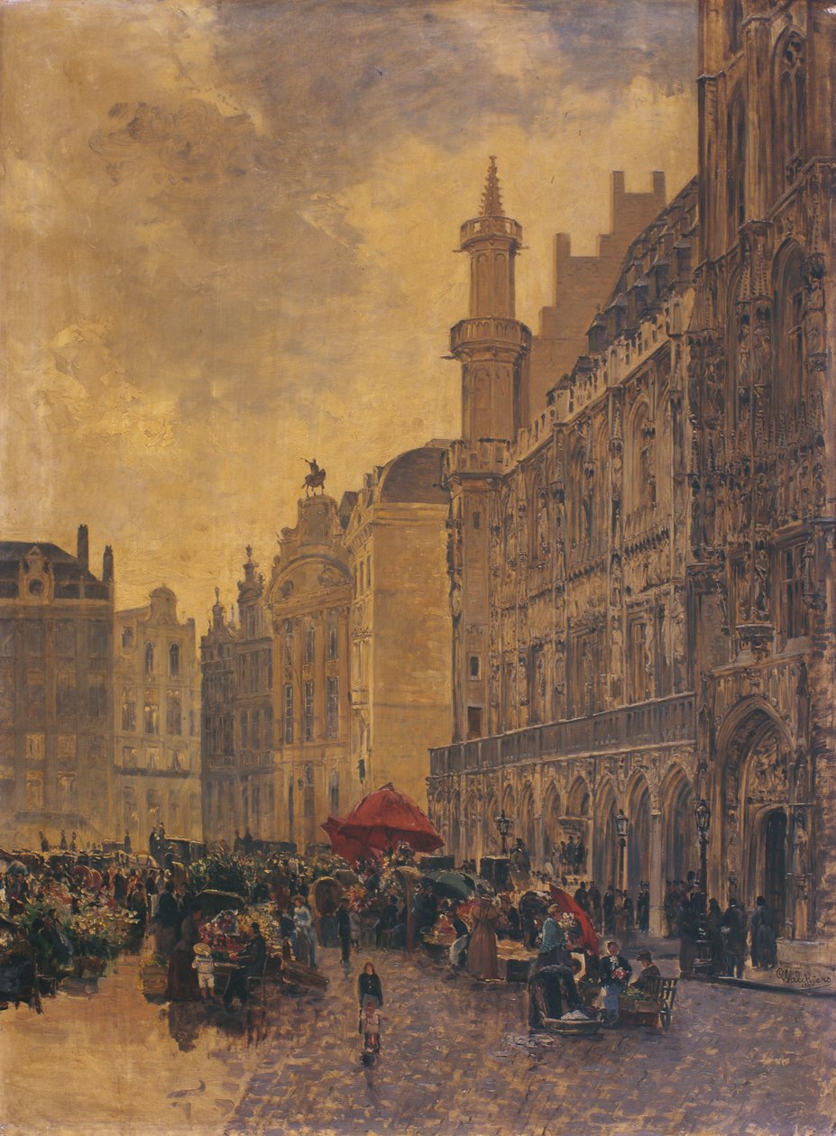 Grande Place i Bruxelles af Gustave Walckiers