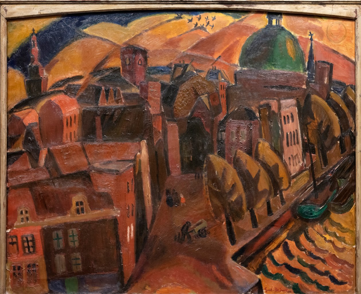 Kirke med den grønne kuppel af Gustave de Smet