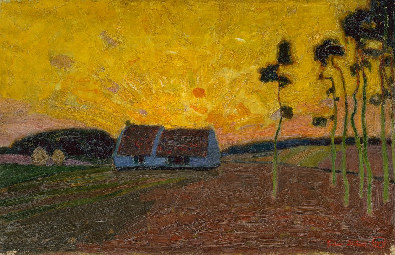 Landskab i Sint-Martens-Latem af Gustave de Smet