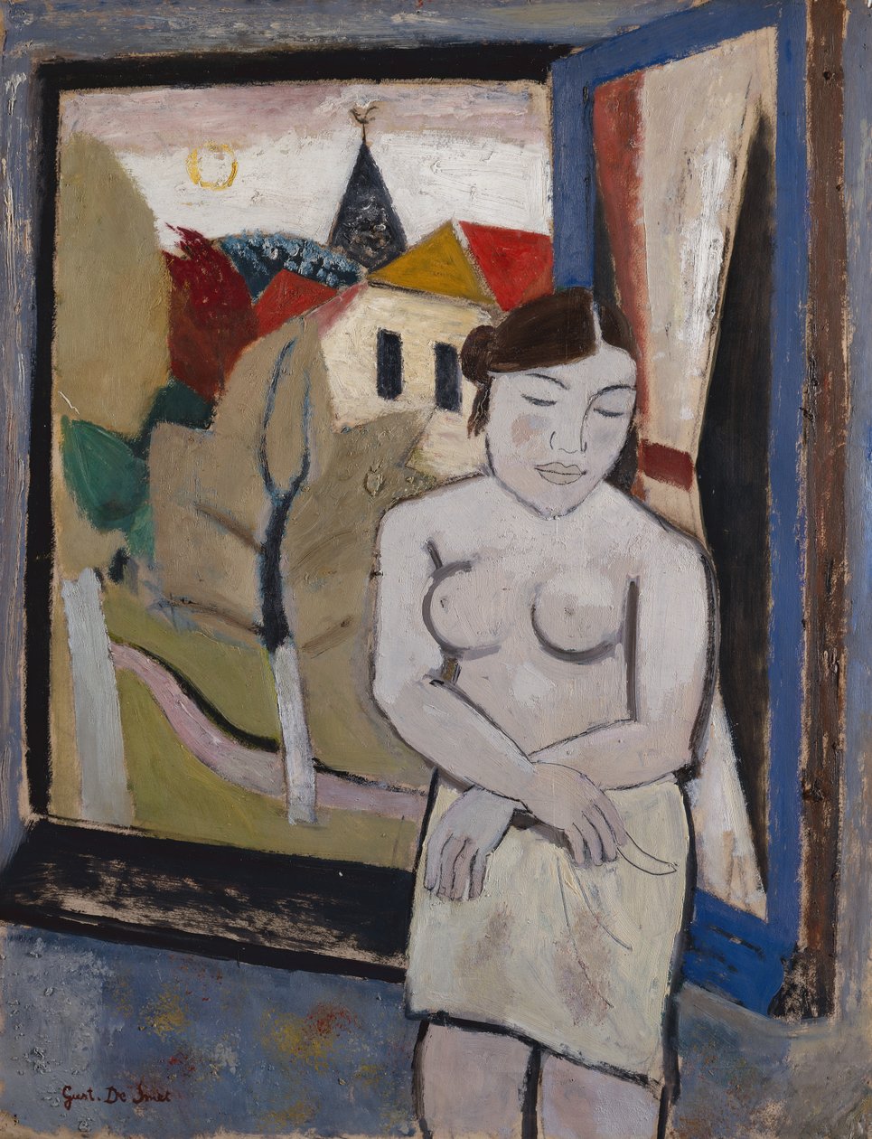 Nøgen ved et vindue af Gustave de Smet