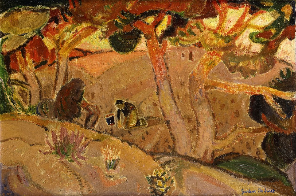 Solrigt Landskab; Paysage Ensoleille - Solrigt Landskab af Gustave de Smet