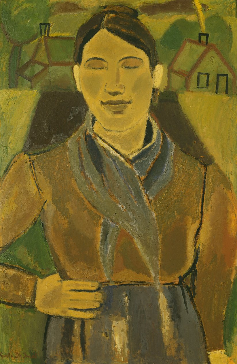 Den flamske Bonde; Den flamske bondekvinde, ca. 1935 (olie om bord) af Gustave de Smet