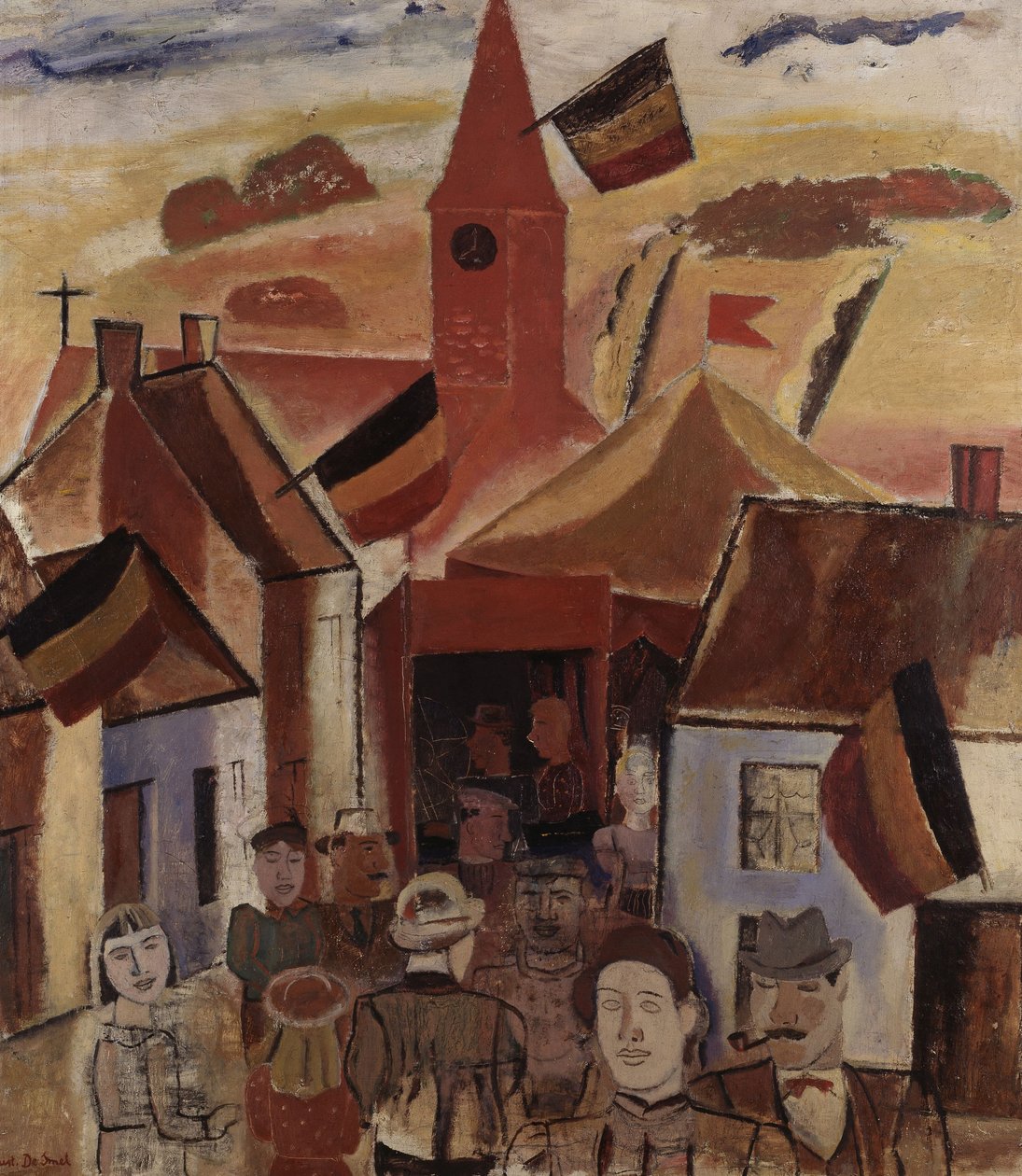 Village Fair, ca. 1930 (olie på lærred) af Gustave de Smet