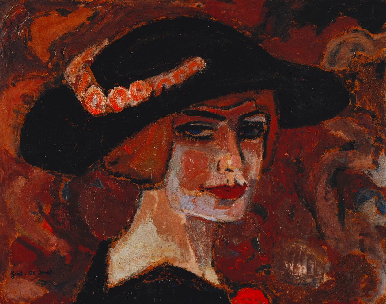 Ung kvinde med en hat; Ung pige i hat af Gustave de Smet