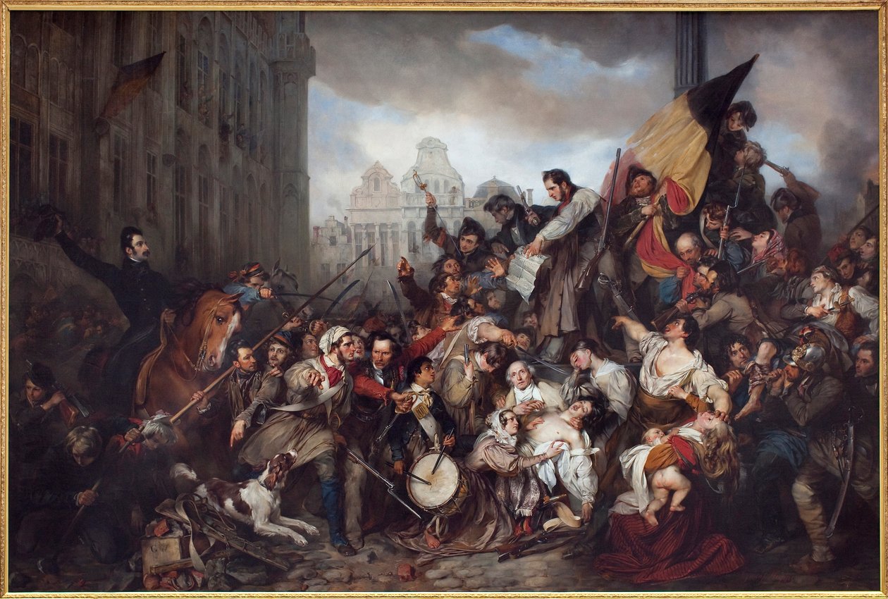Den belgiske revolution i 1830, 1835 af Gustave Wappers