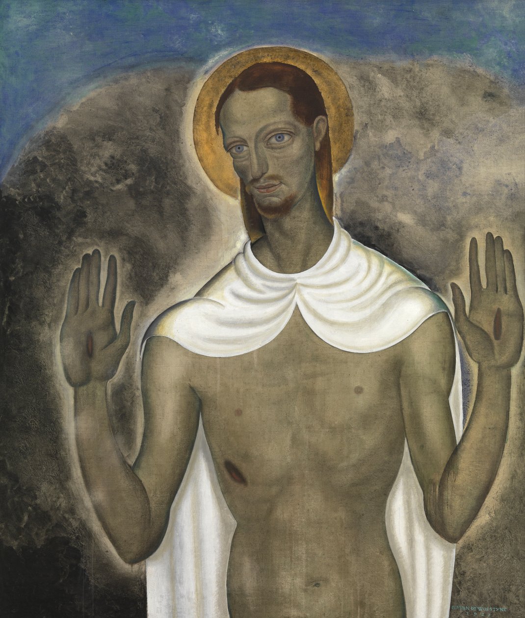 Kristus viser sine sår af Gustave Van de Woestyne