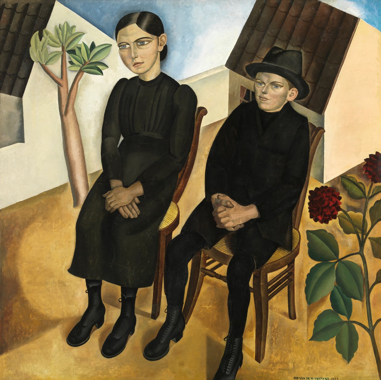 Gaston og hans søster af Gustave Van de Woestyne