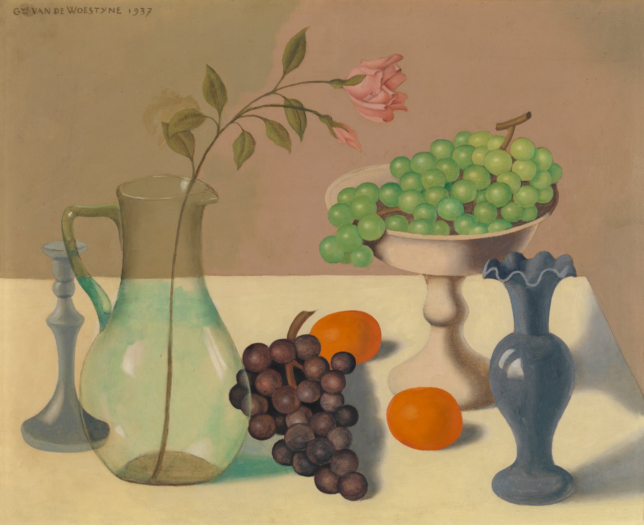 Stilleben med druer af Gustave Van de Woestyne