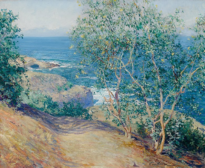 Indian Tobacco Trees, La JollanDeutsch: Indische Tabakbaume, La Jollan af Guy Rose