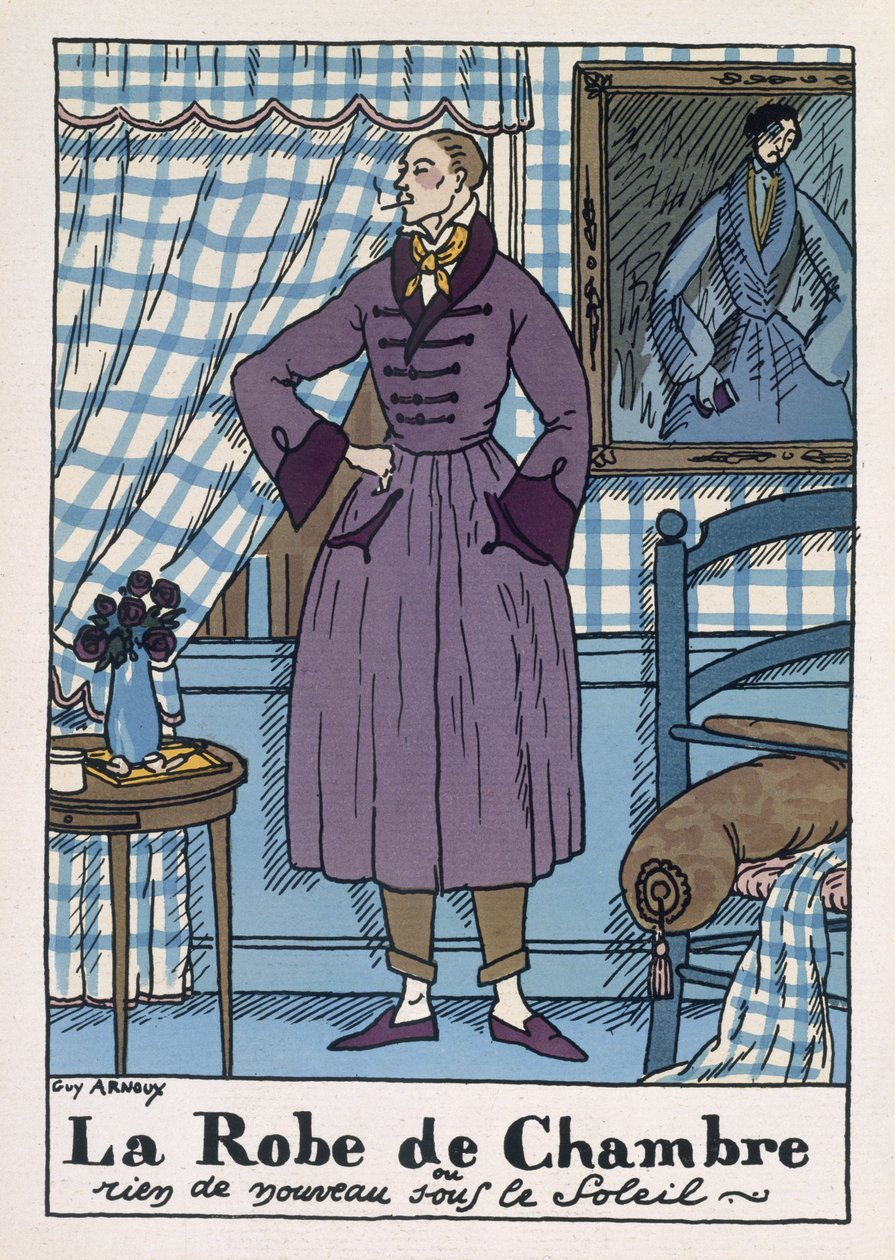 Mands morgenkåbe, illustration fra 