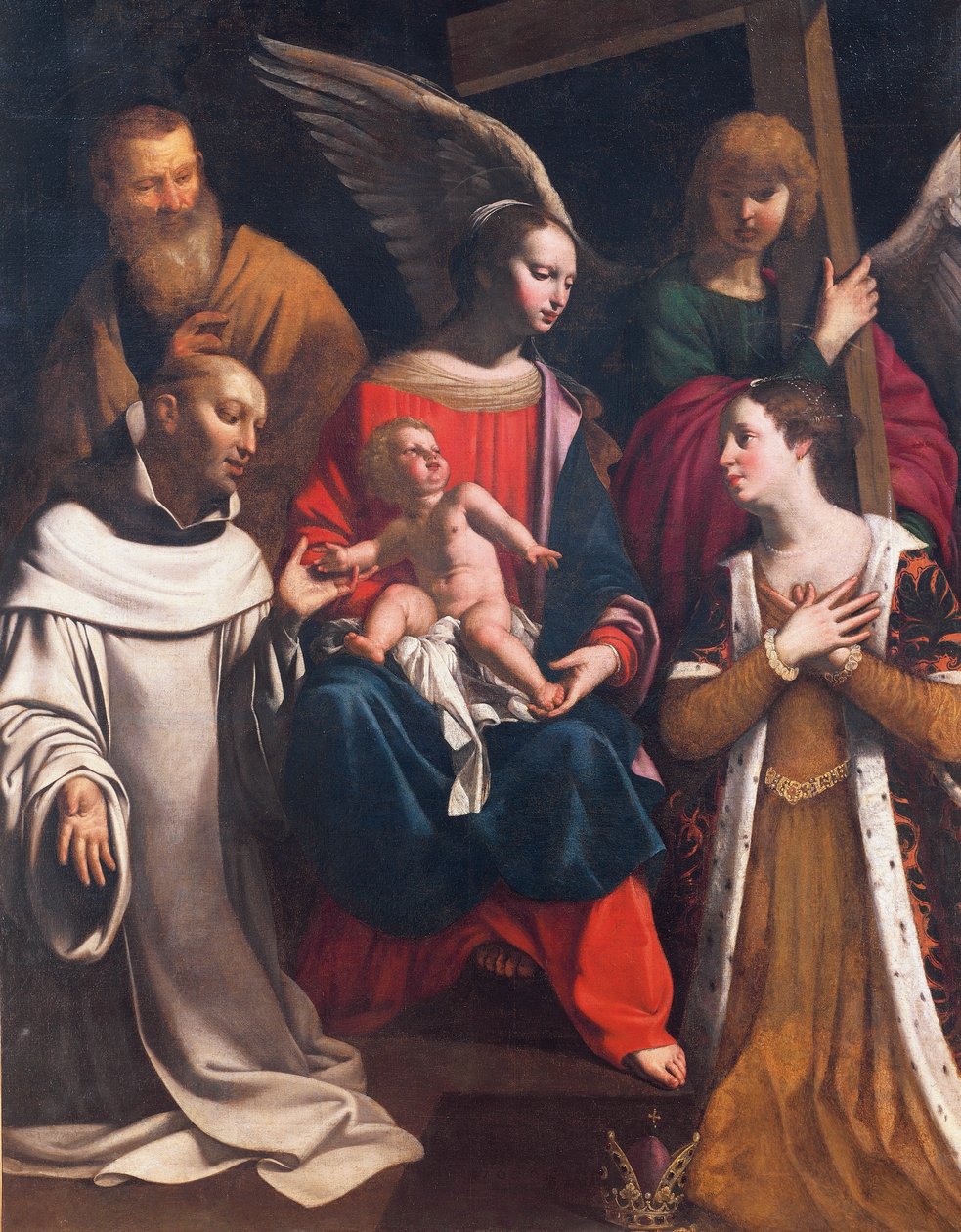 Hellig familie med St. Bruno og St. Elizabeth eller renselse af Guy Francois