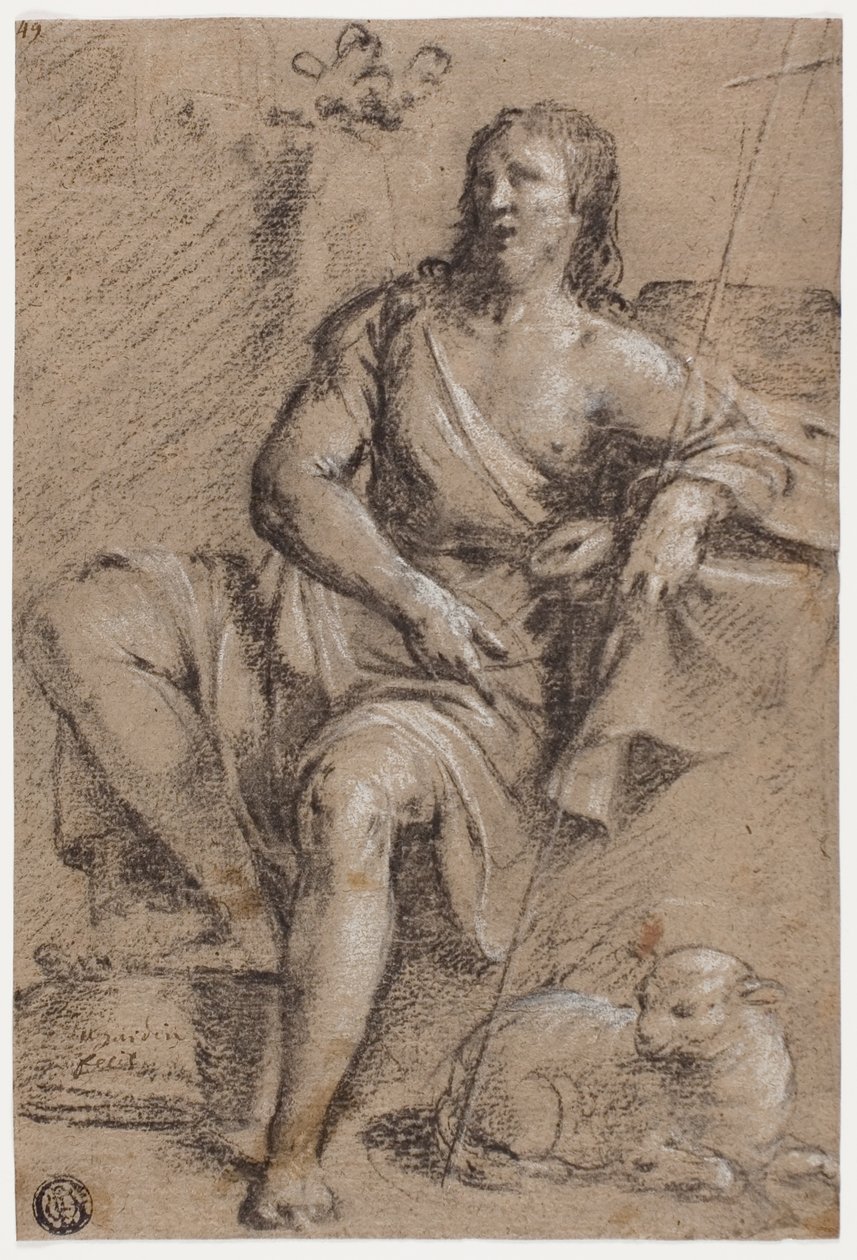 Johannes Døberen eller Kristus den gode hyrde af Guy Francois