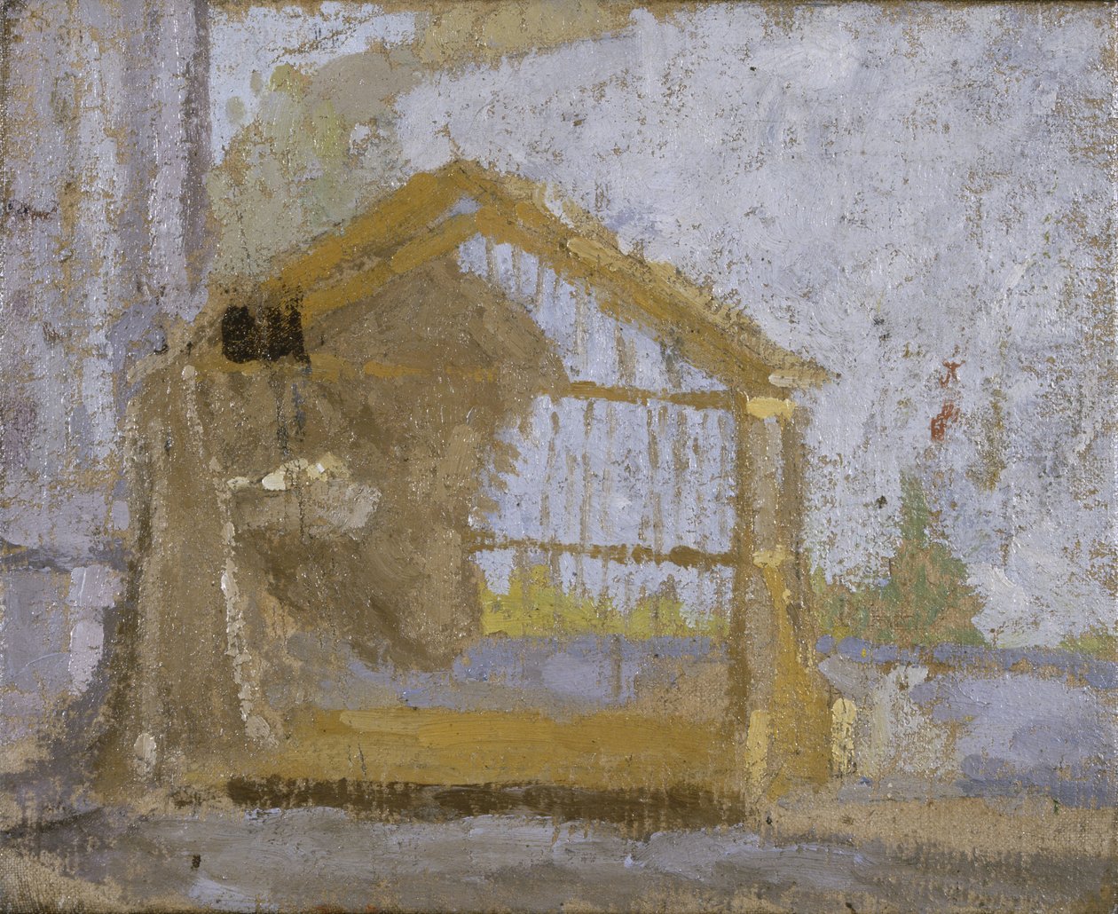 A Birdcage (olie på lærred) af Gwen John